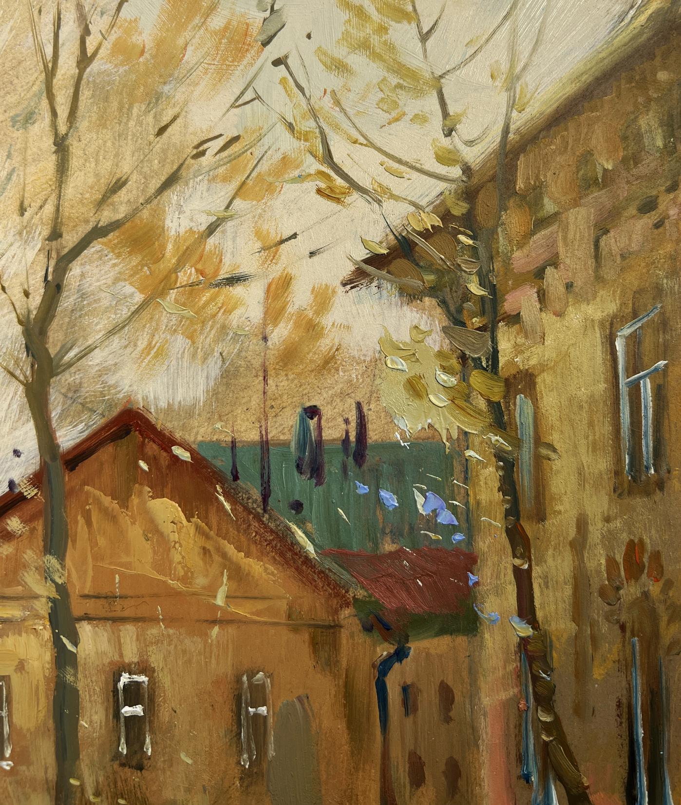 Oil painting Reflections of Autumn by Yuriy Suprunchuk street scene