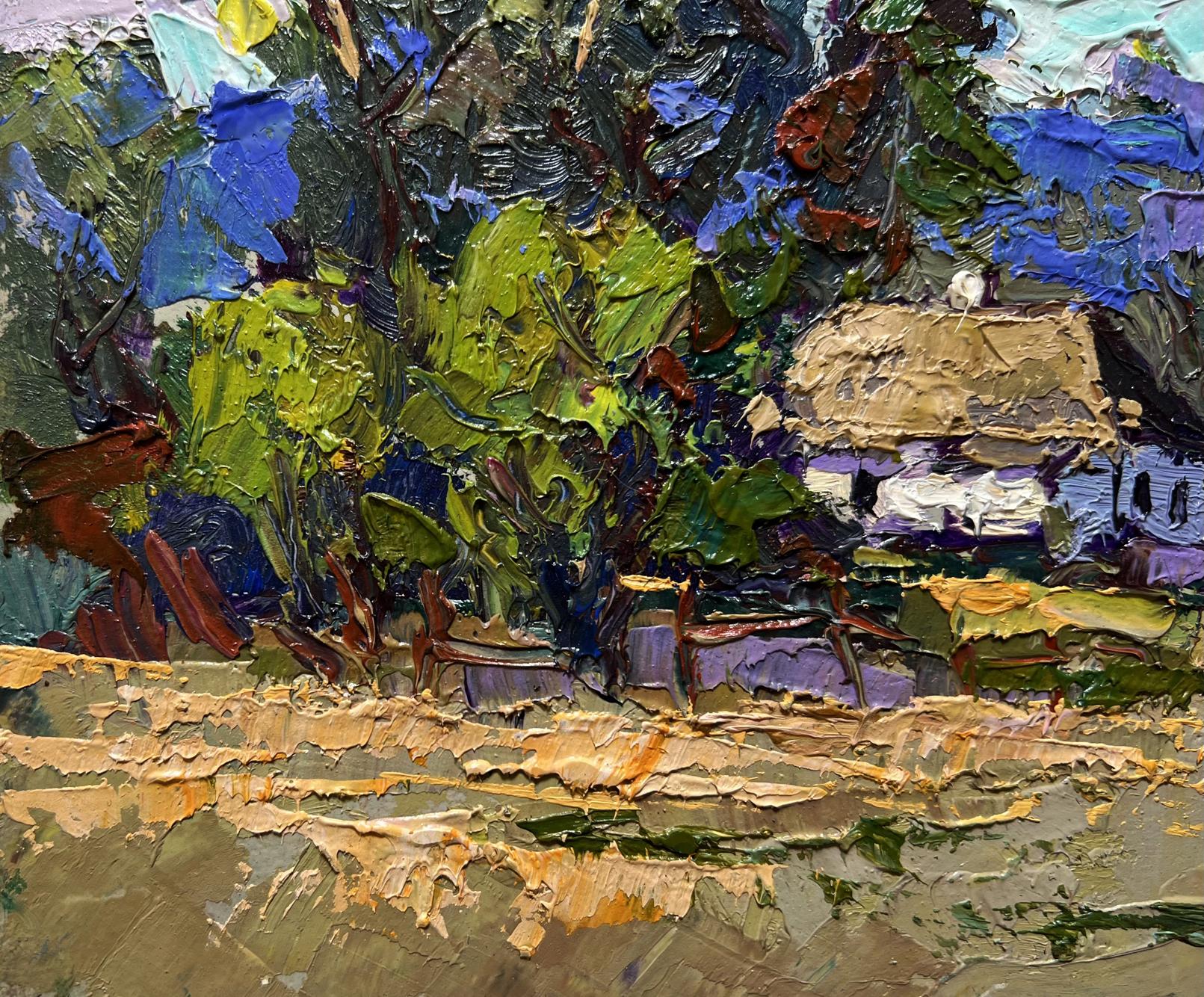 Vibrant impressionist oil painting Light summer breeze by Oksana Ivanyuk