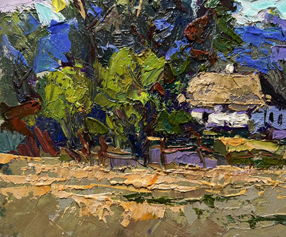 Vibrant impressionist oil painting Light summer breeze by Oksana Ivanyuk