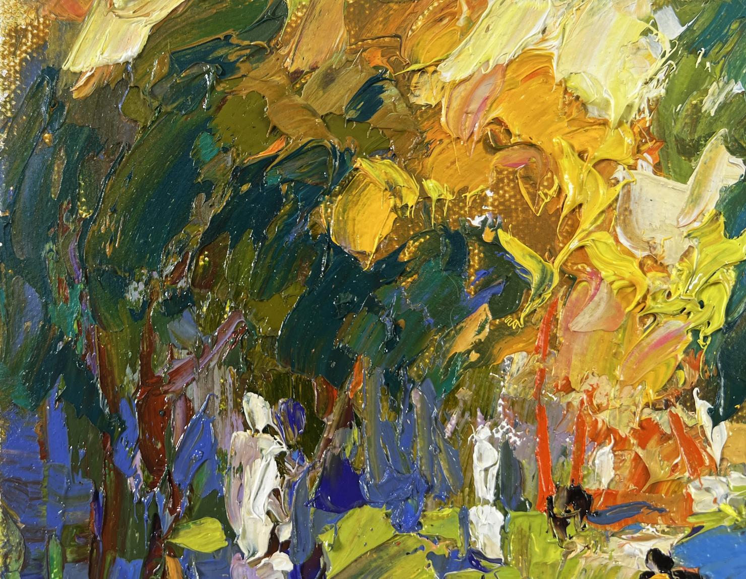 Vibrant impressionist oil painting Alley in the Park by Oleksiy Ivanyuk