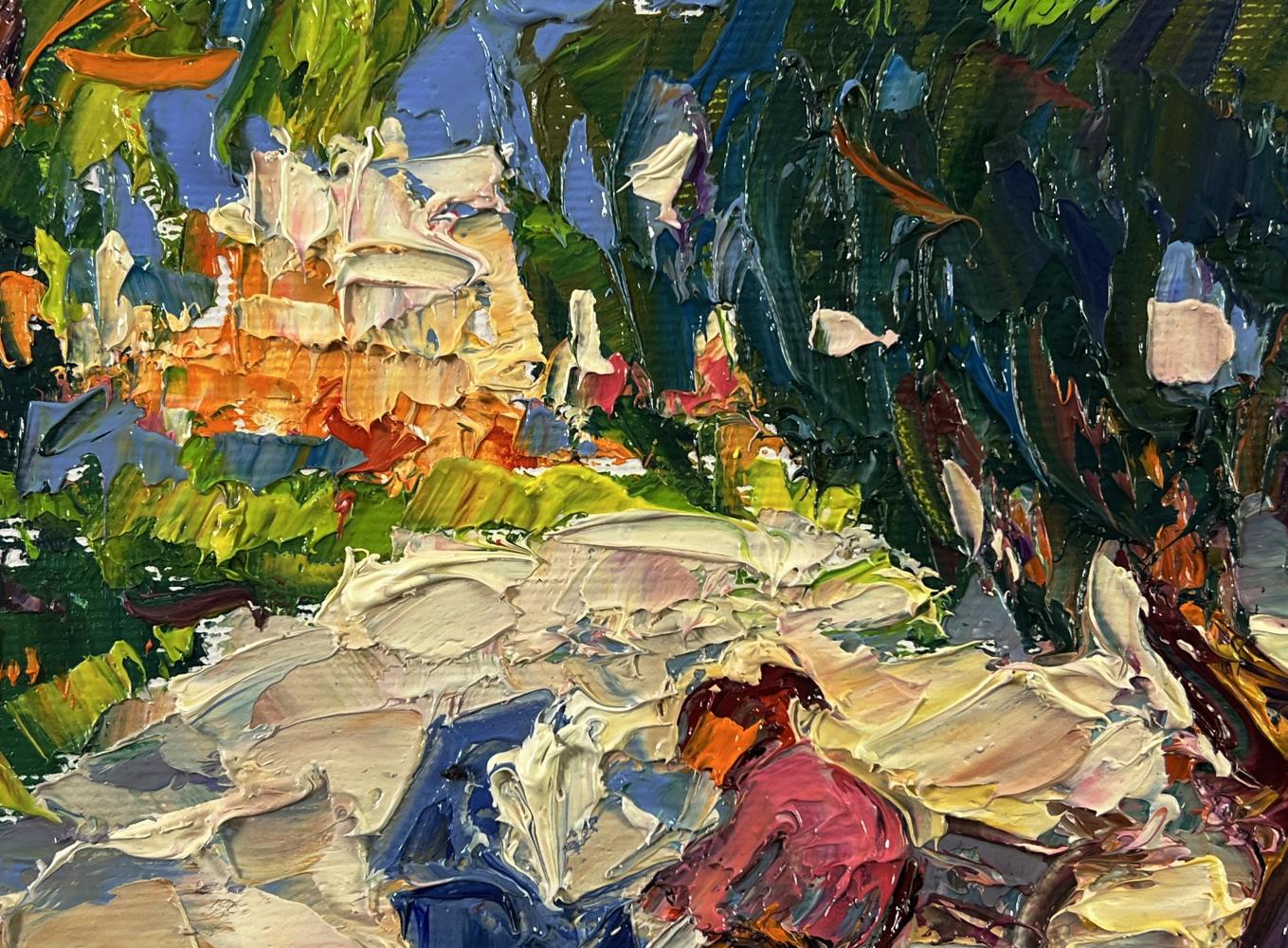 Vibrant impressionist oil painting In the summer park by Oleksiy Ivanyuk