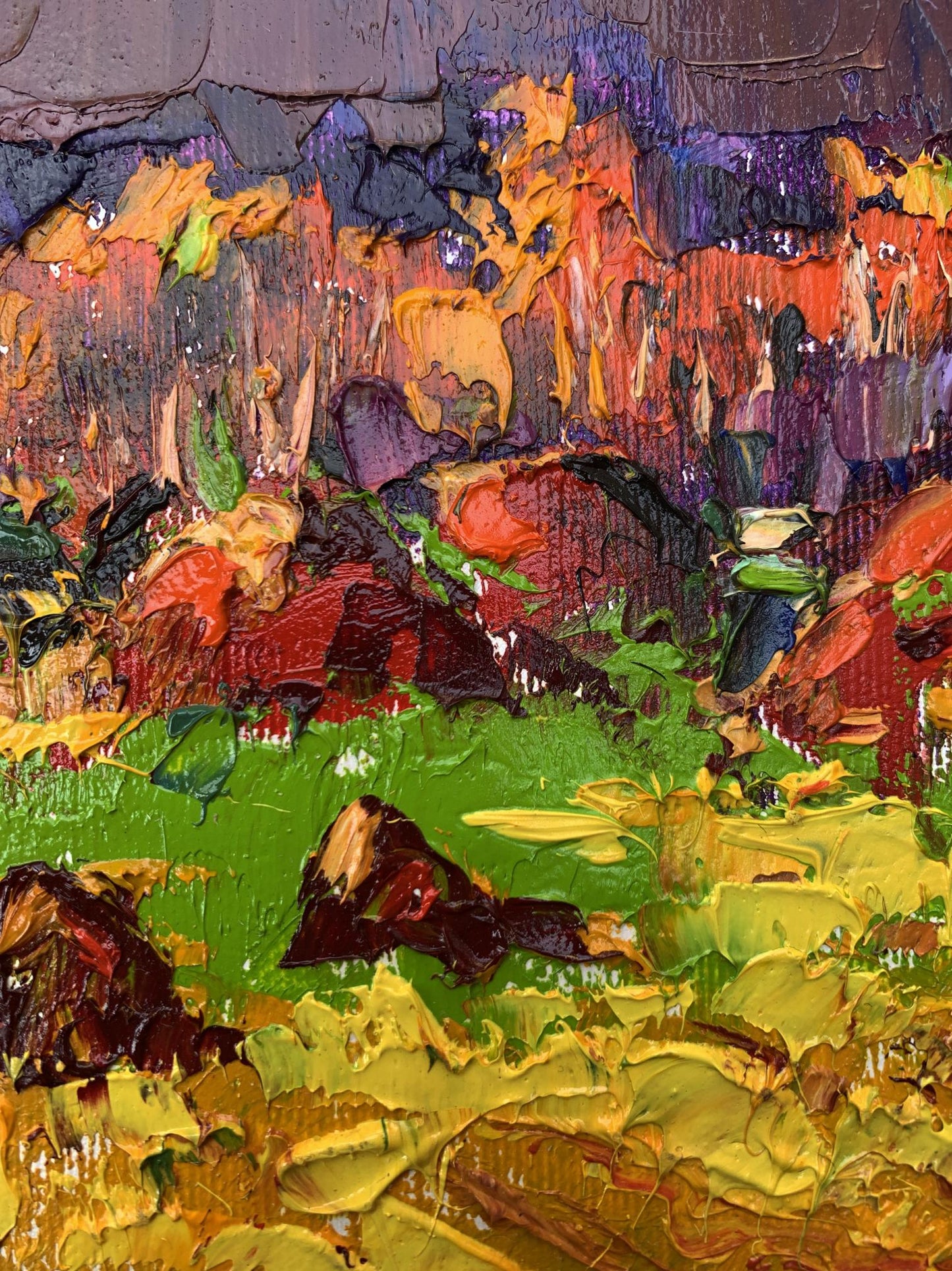 Vibrant impressionist oil painting After the Rain by Oksana Ivanyuk