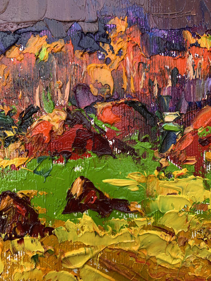 Vibrant impressionist oil painting After the Rain by Oksana Ivanyuk