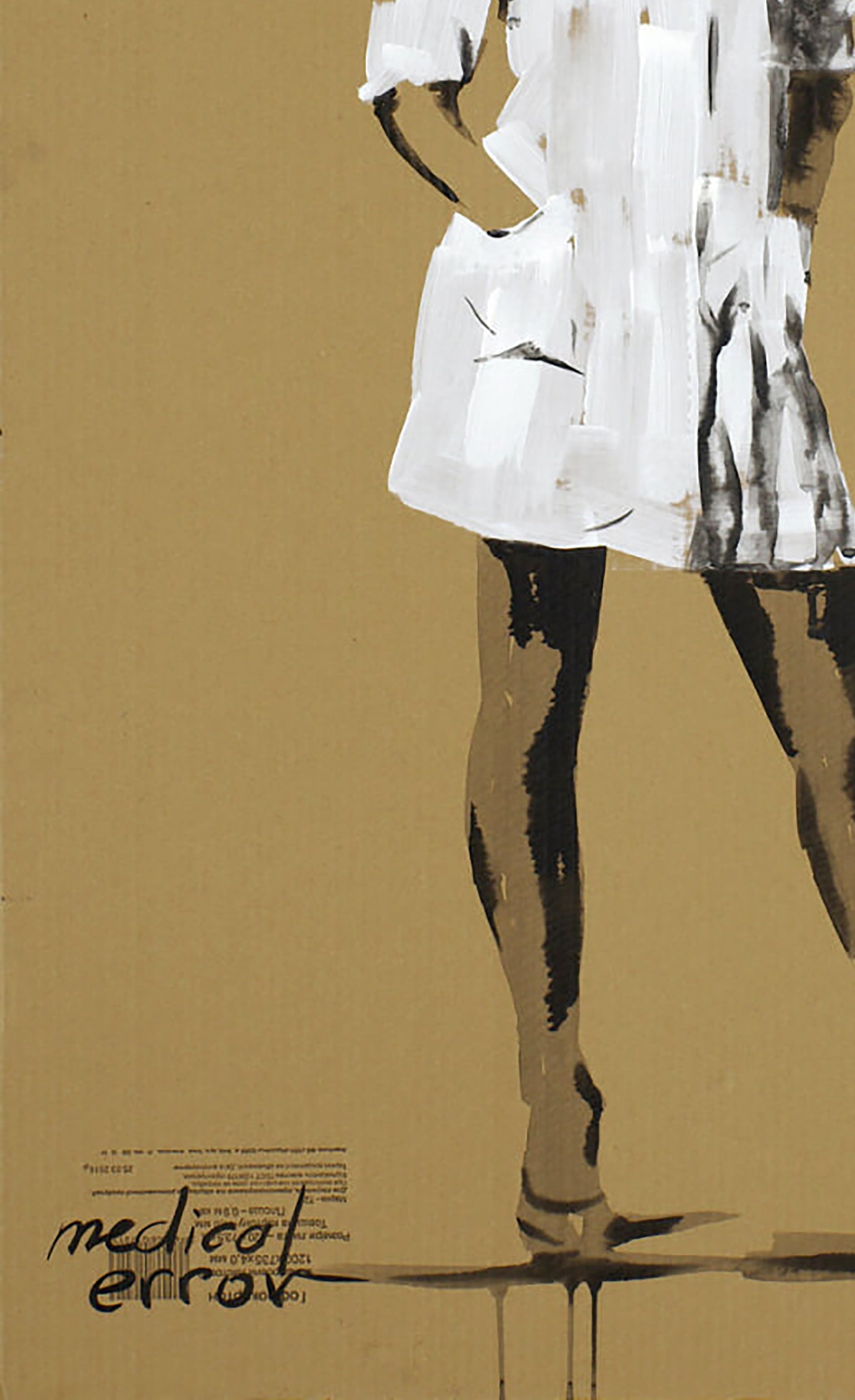 Stylized acrylic painting of woman in lab coat by Dima Filatov