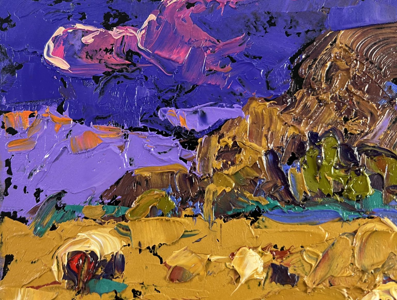 Vibrant Wind in the Stubble oil painting by Oleksiy Ivanyuk with impasto strokes
