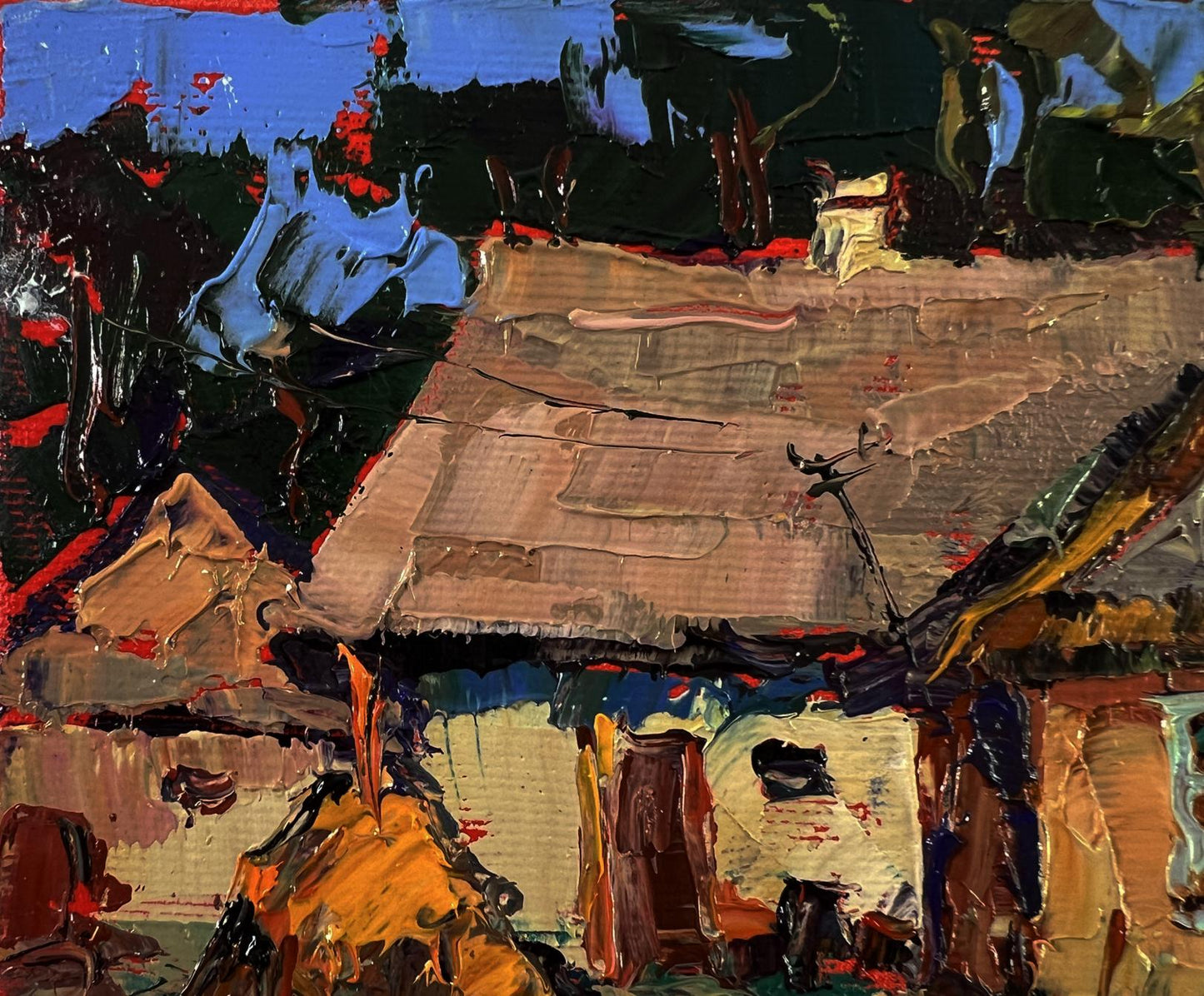 Oil painting Silence in a village house by Oksana Ivanyuk