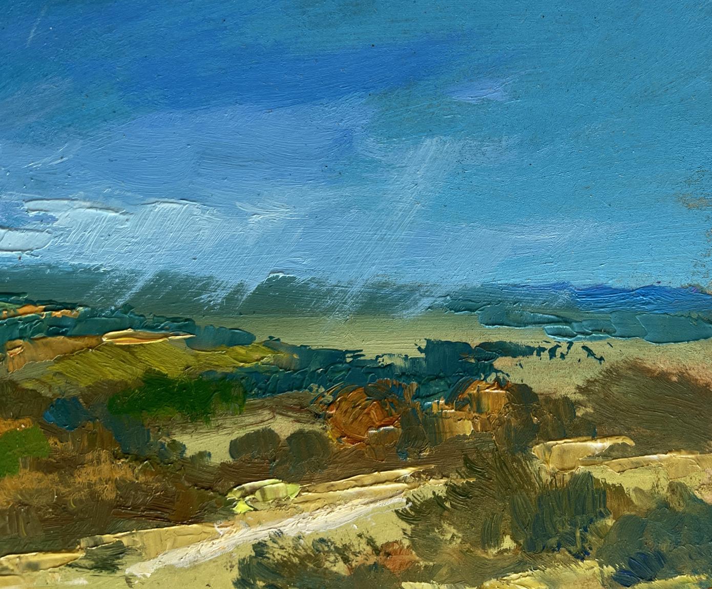 Oil painting of green fields expanses by Yuriy Suprunchuk