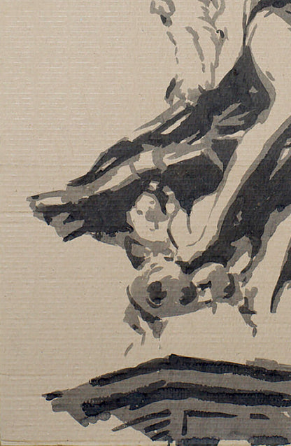 Monochromatic ink wash of St. Angel’s Bridge by Dima Filatov