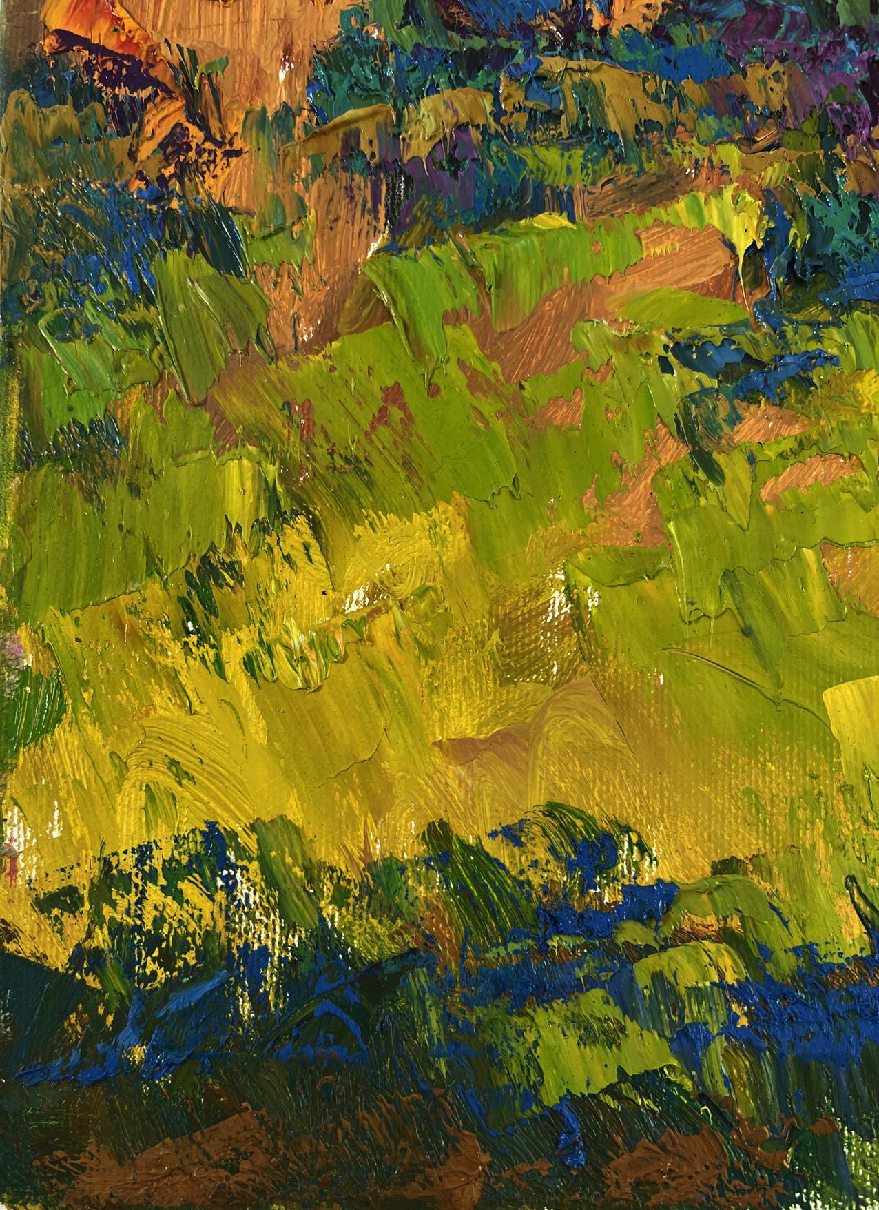 Vibrant impressionist oil painting Silence in the shade of old willows by Oleksiy Ivanyuk