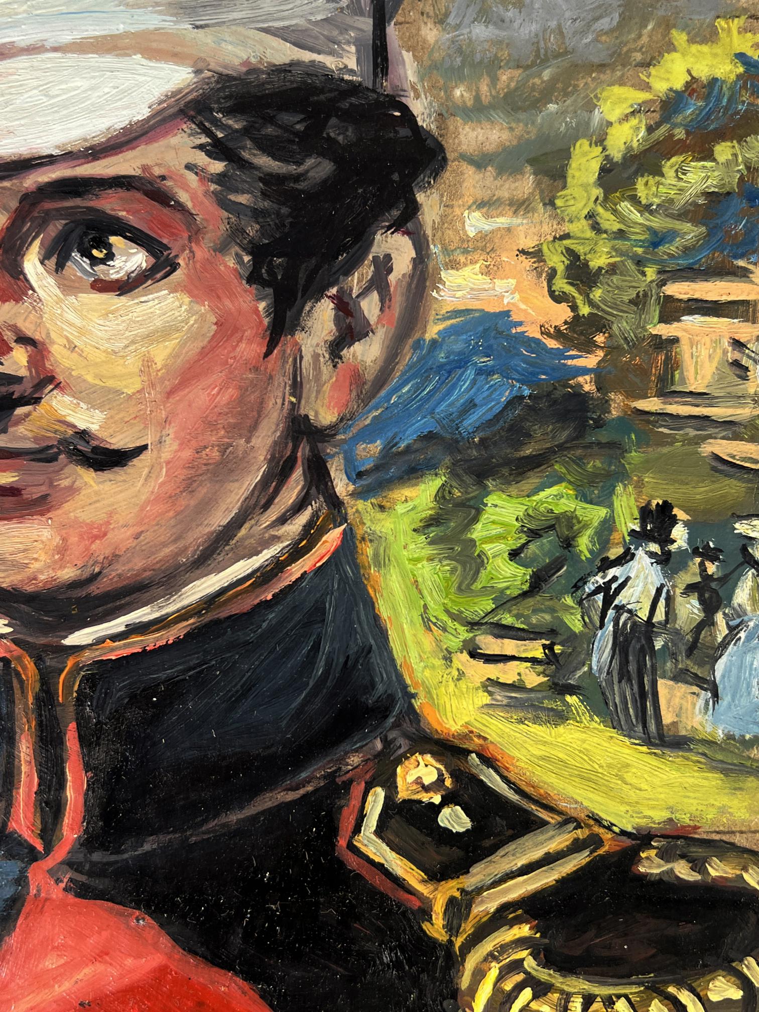 Oil painting portrait of officer Alexander Litvinov in ornate uniform
