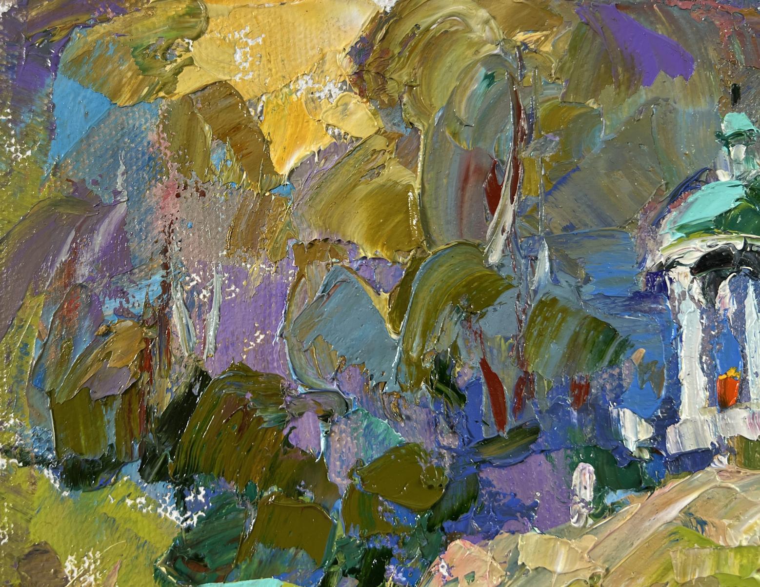 Vibrant impressionist oil painting Silence surrounded by nature by Oleksiy Ivanyuk