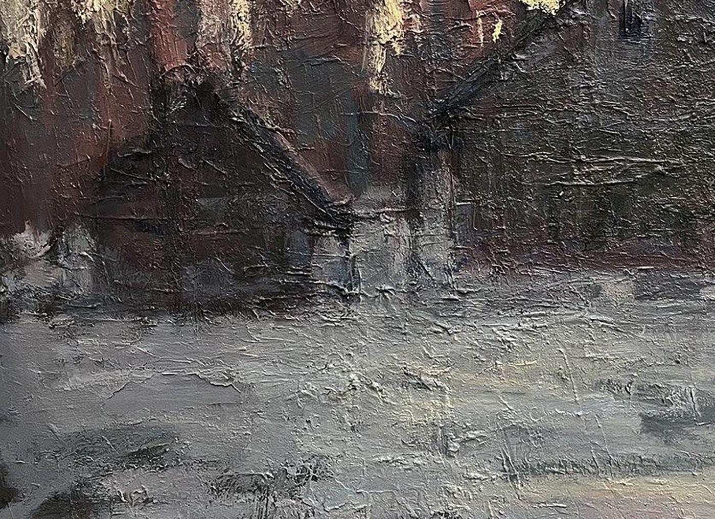 Oil painting Evening has come by Volodymyr Pashchenko, rugged landscape