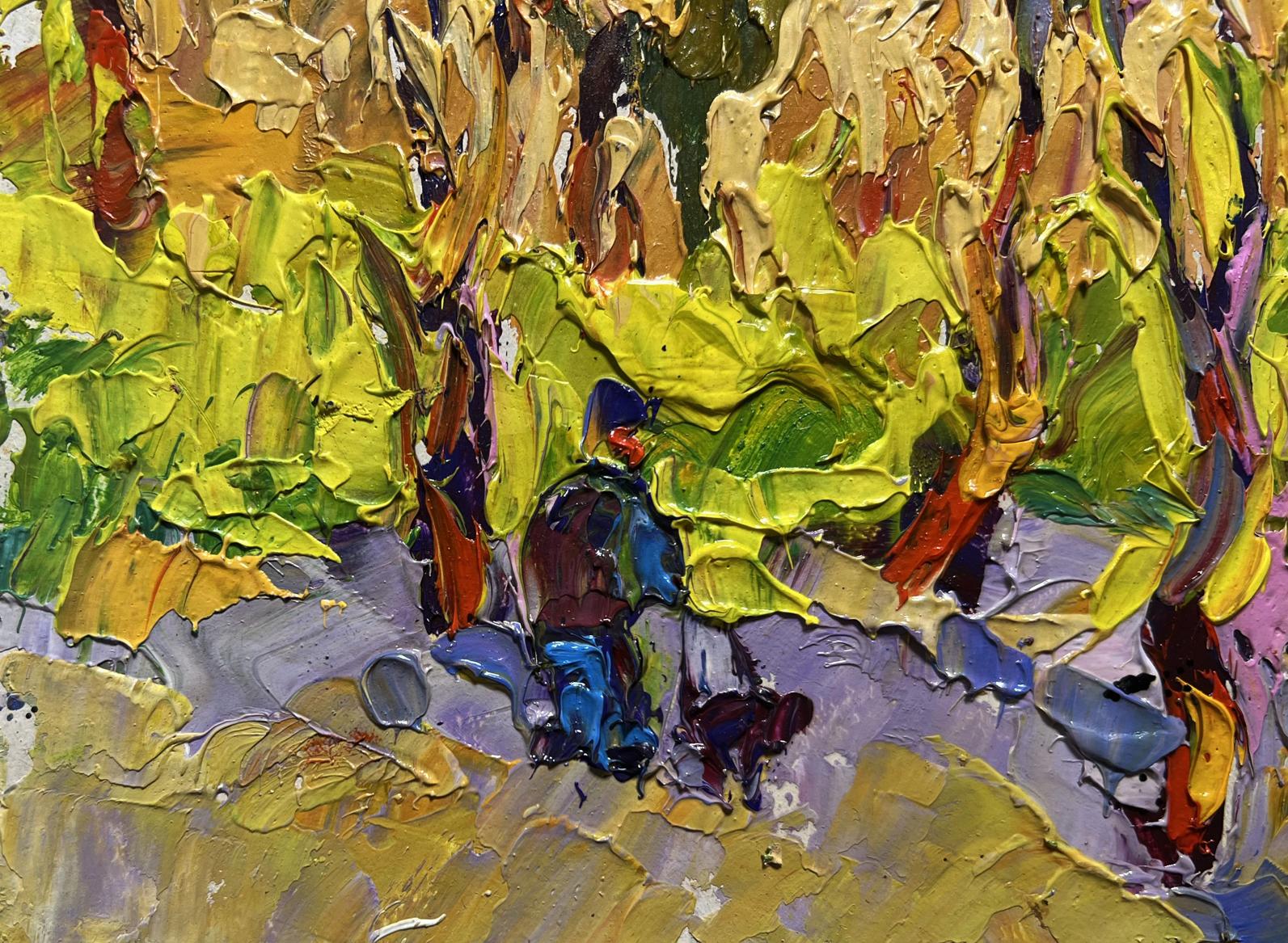 Oil painting On a walk in the morning in autumn by Oleksiy Ivanyuk