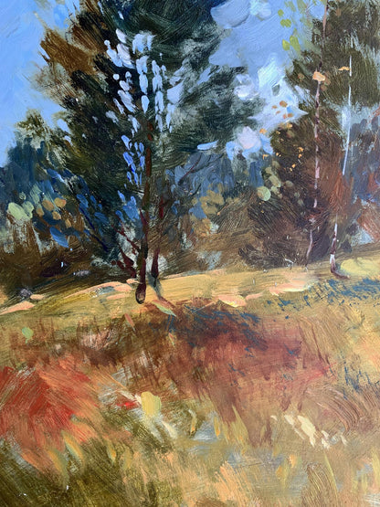 Vibrant impressionist oil painting Beginning of Autumn by Yuriy Suprunchuk