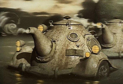 Digital Contemporary art Mars rover tea party on Phobos Yuriy Laptev Artwork for Sale    