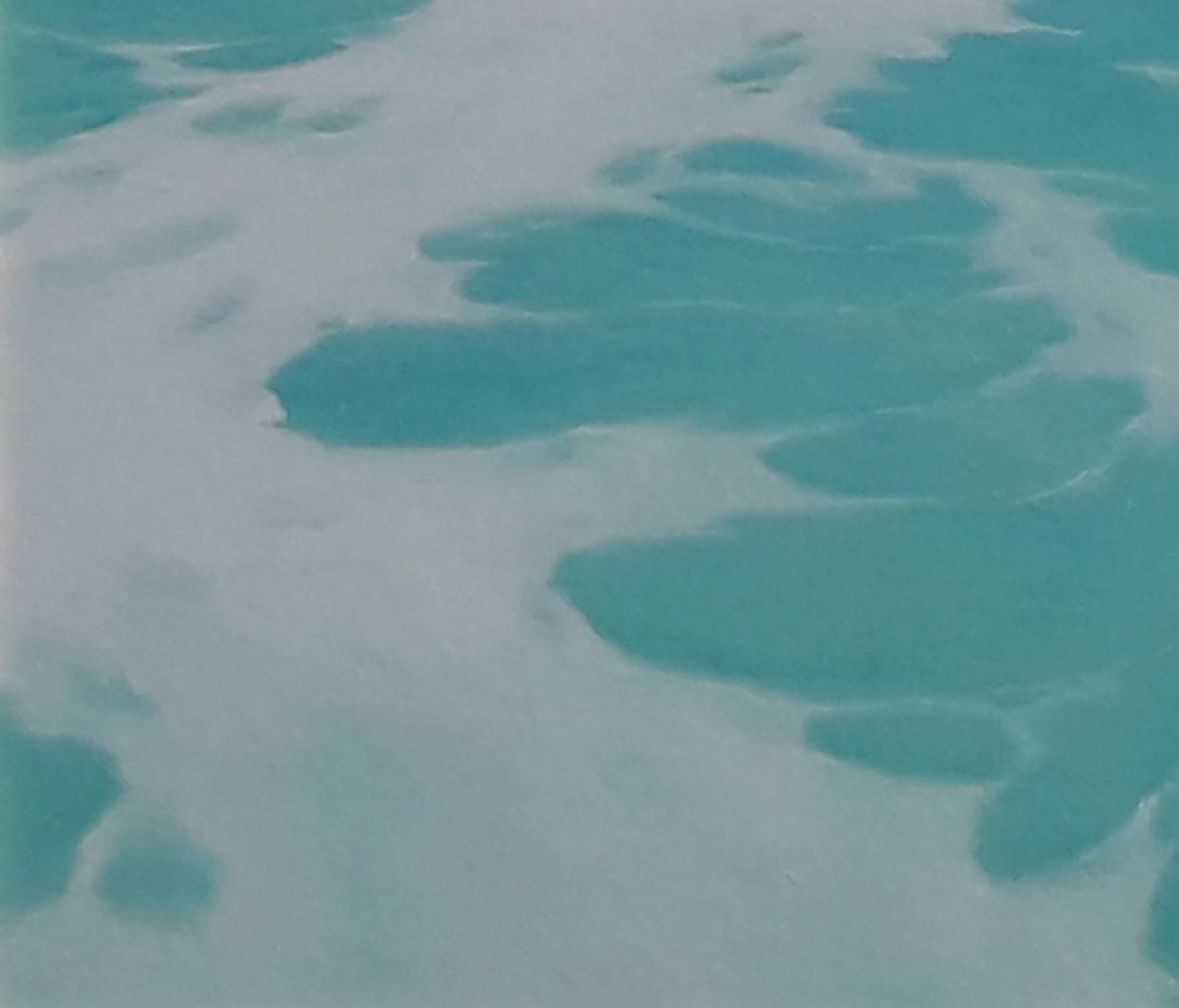 Turquoise white foamy waves by Vasily Korkishko oil painting