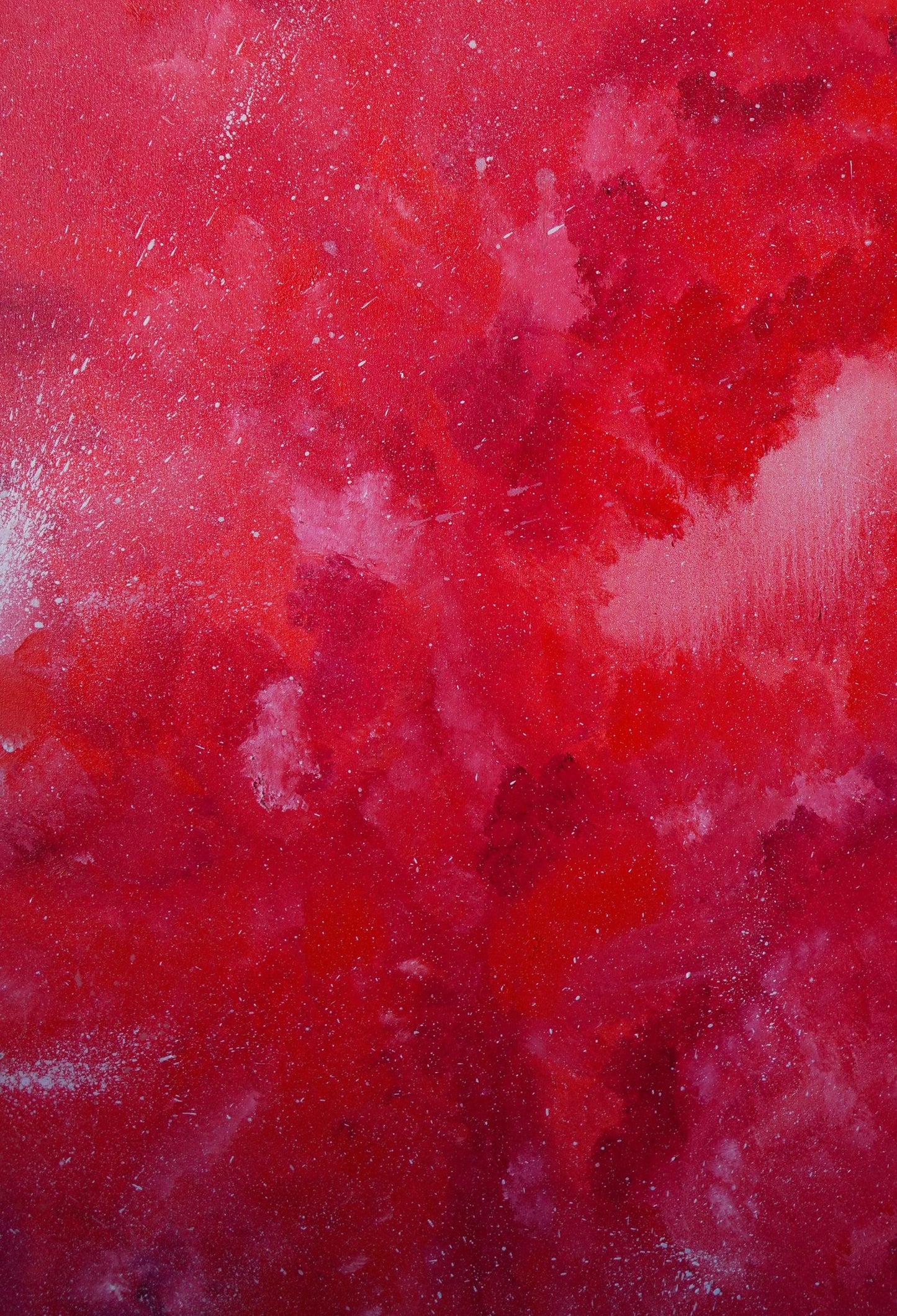 Vibrant red abstract oil painting Mystical red Victoria Kagalovska