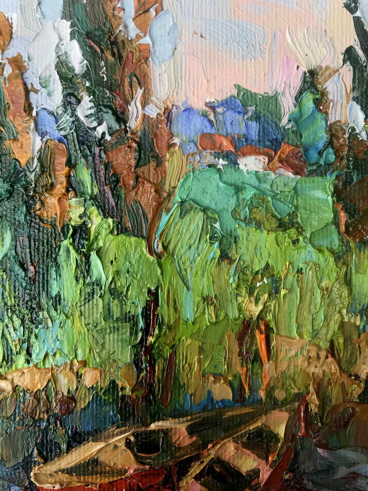 "Calm Waters" painted in oil by Oksana Ivanyuk, showcasing the backwater