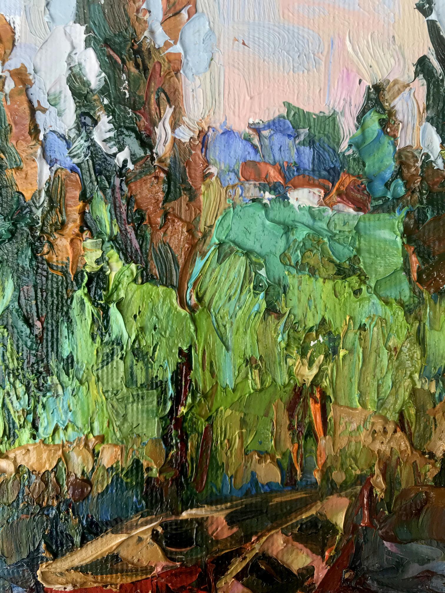 "Calm Waters" painted in oil by Oksana Ivanyuk, showcasing the backwater