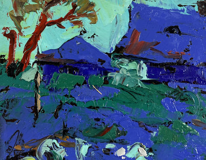 Vibrant Oleksiy Ivanyuk oil painting The garden smells of summer abstract landscape