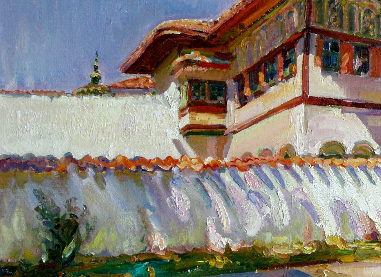Vibrant impressionistic oil painting of Castle by Leonid Pavlenko