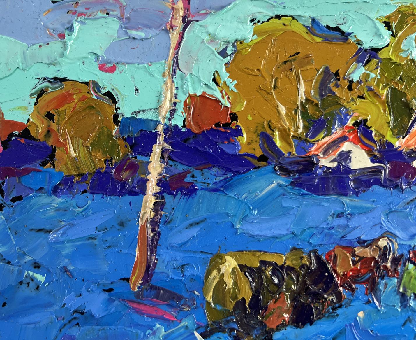 Vibrant impressionist oil painting The Path to Your Home by Oleksiy Ivanyuk