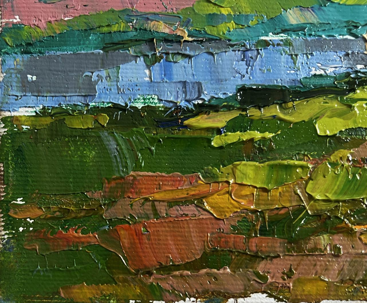 Oil painting Wild pear near the river by Oksana Ivanyuk
