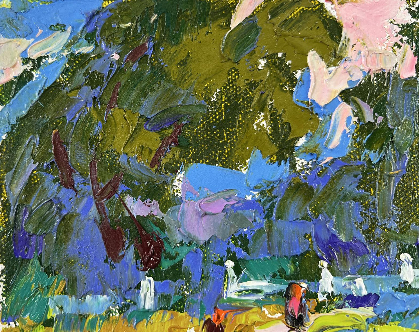 Vibrant impressionist oil painting A Walk in the Park by Oleksiy Ivanyuk