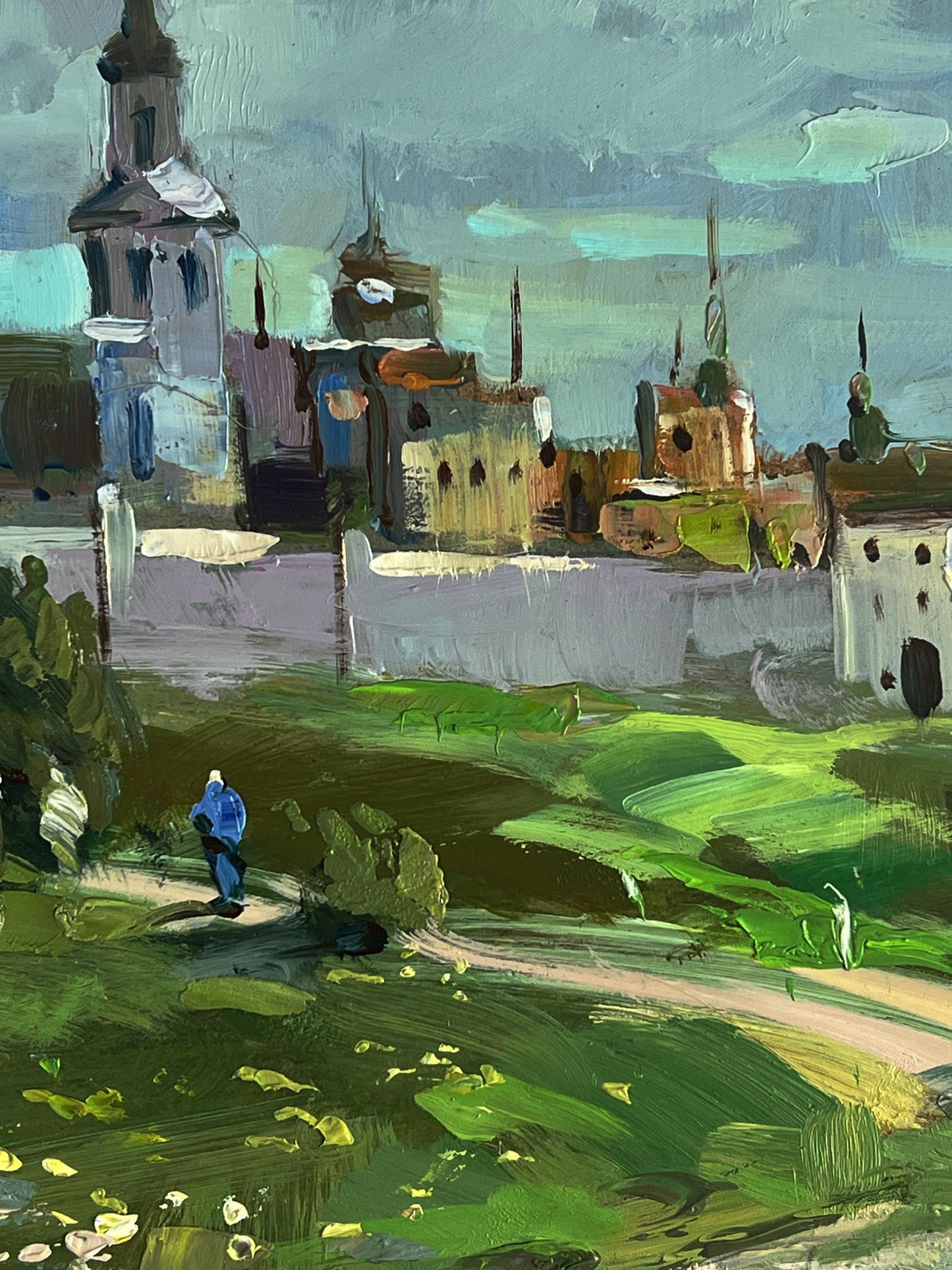 Vibrant impressionistic oil painting of City Monastery by Yuriy Suprunchuk