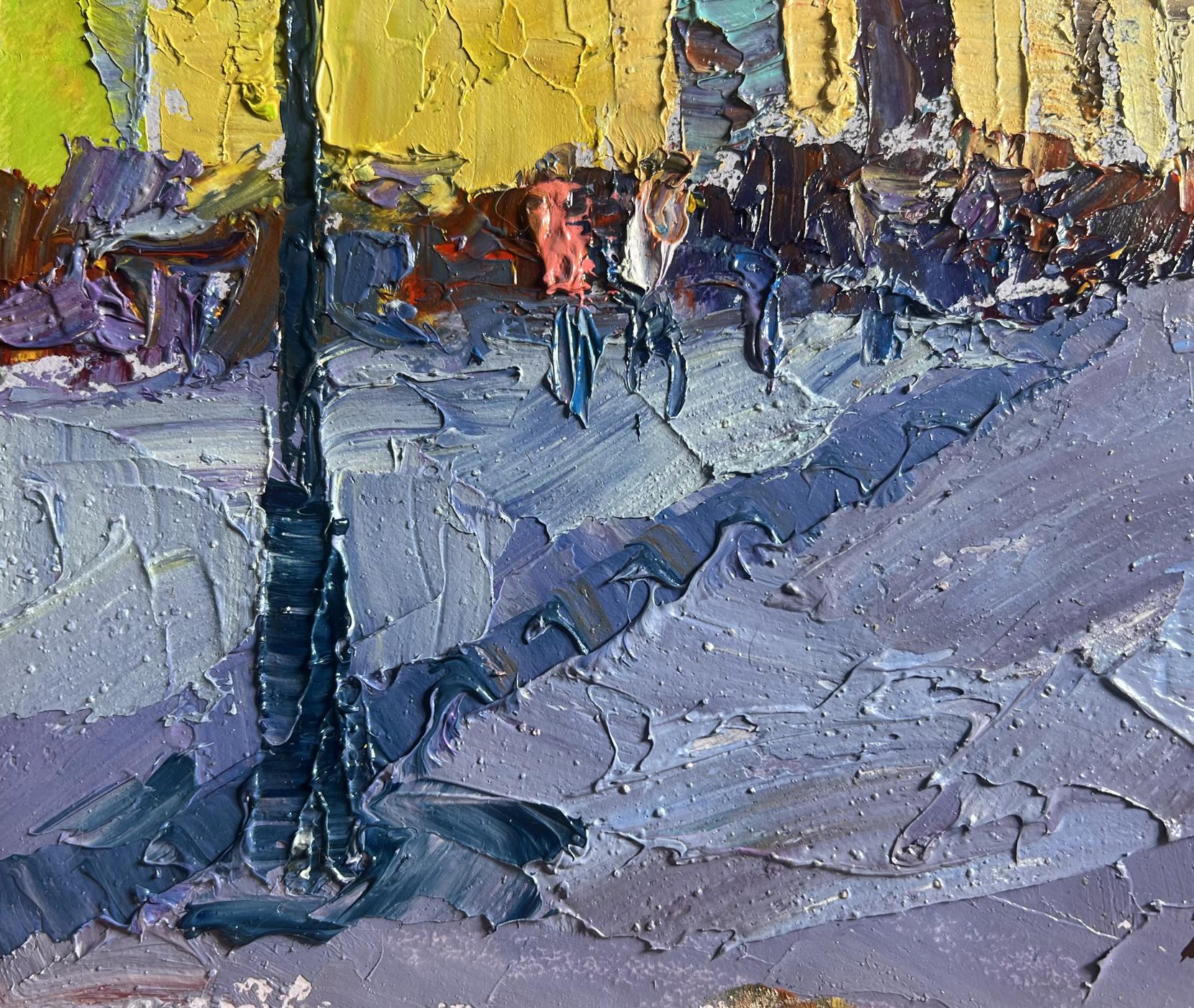 Vibrant impressionist oil painting Summer day in the city by Boris Serdyuk
