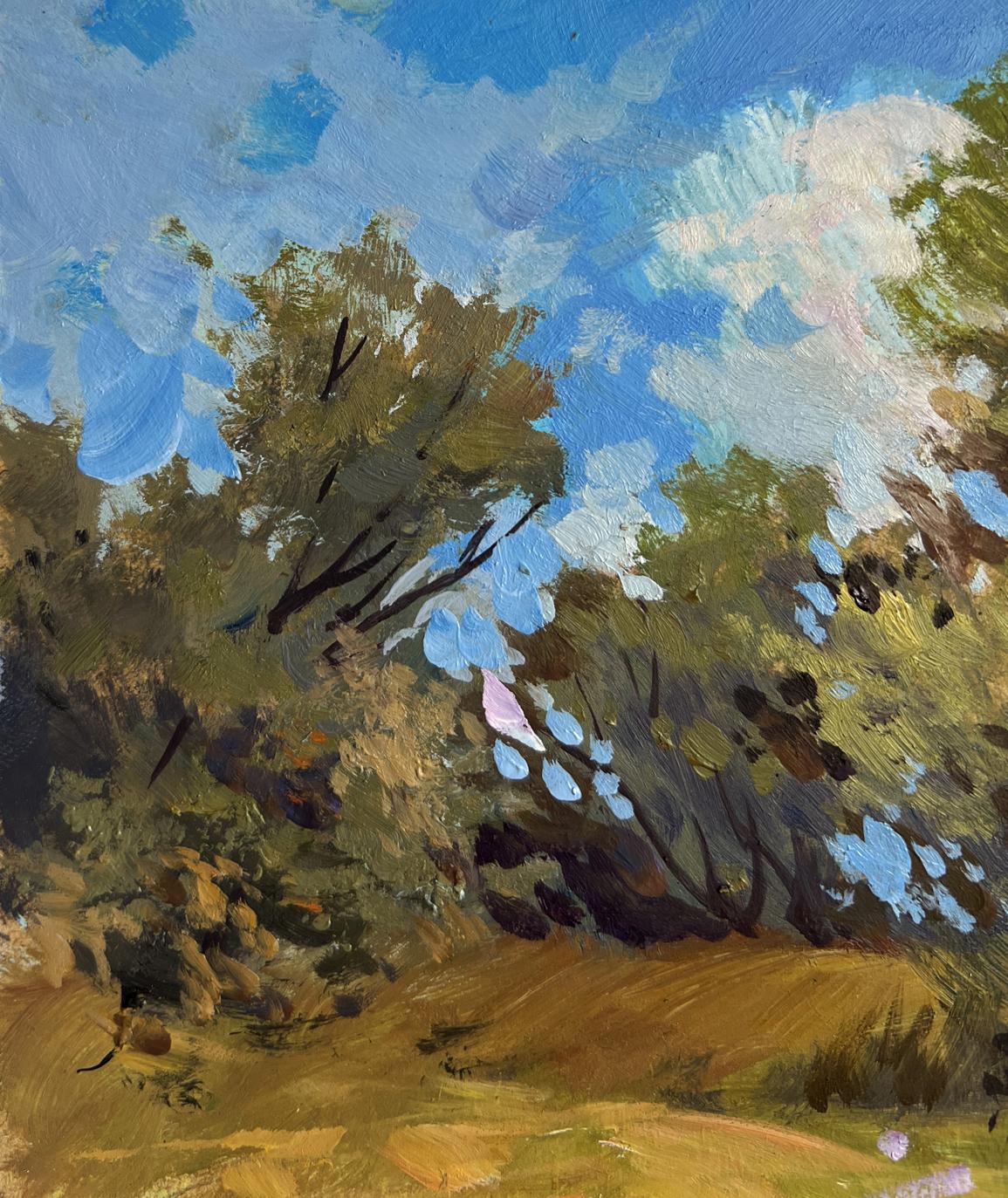 Vibrant impressionist oil painting Summer journey along the river by Yuriy Suprunchuk