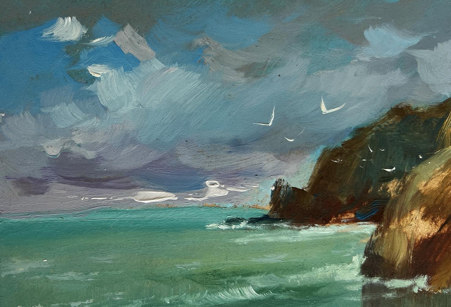 Oil painting Great day to go fishing by Yuriy Suprunchuk coastal scene