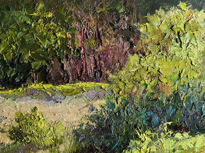 Impasto oil painting Summer vacation on the river by Boris Serdyuk