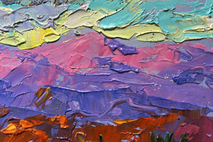 Vibrant impasto oil painting Fresh mountain stream by Oleksiy Ivanyuk