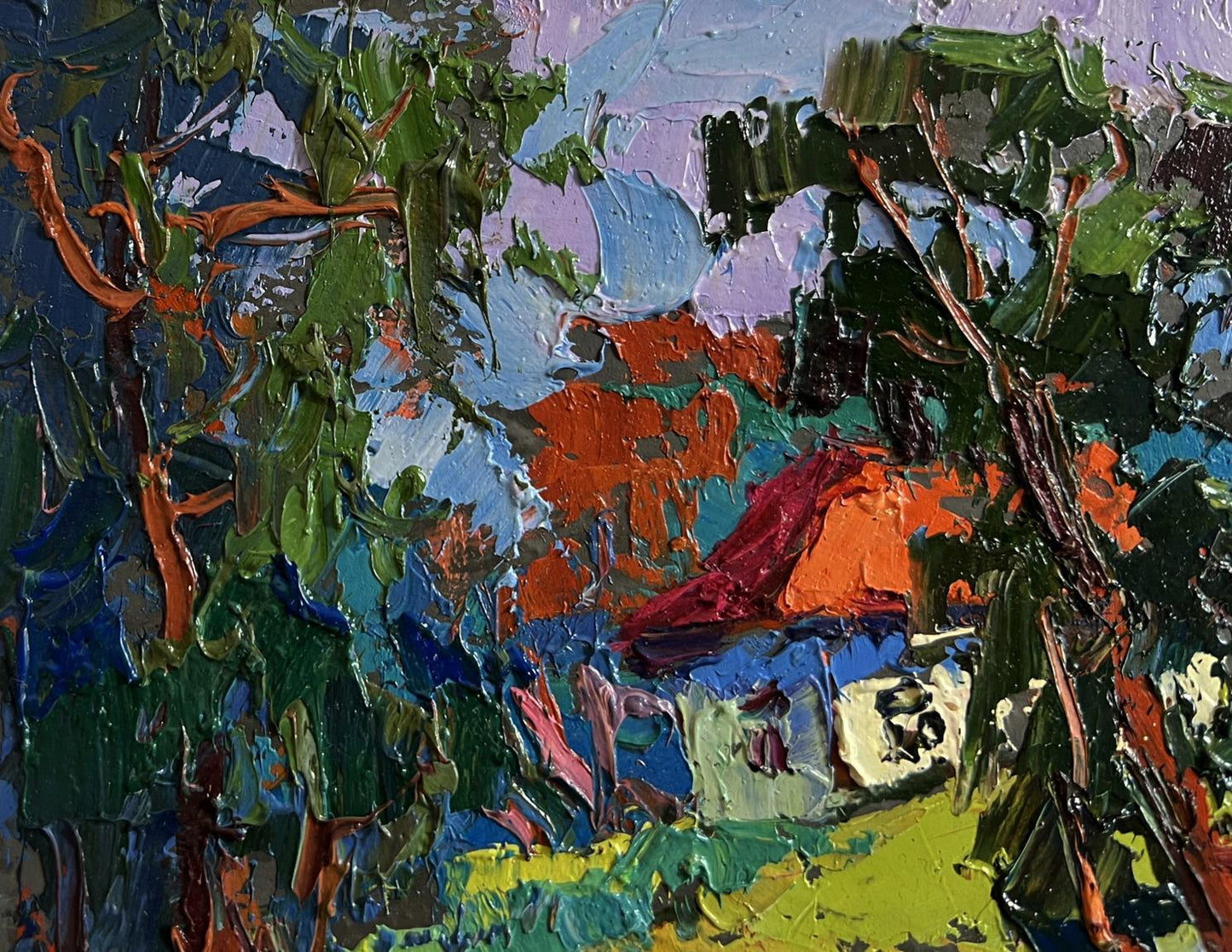 Vibrant impressionist oil painting Fishing in the summer by Oleksiy Ivanyuk