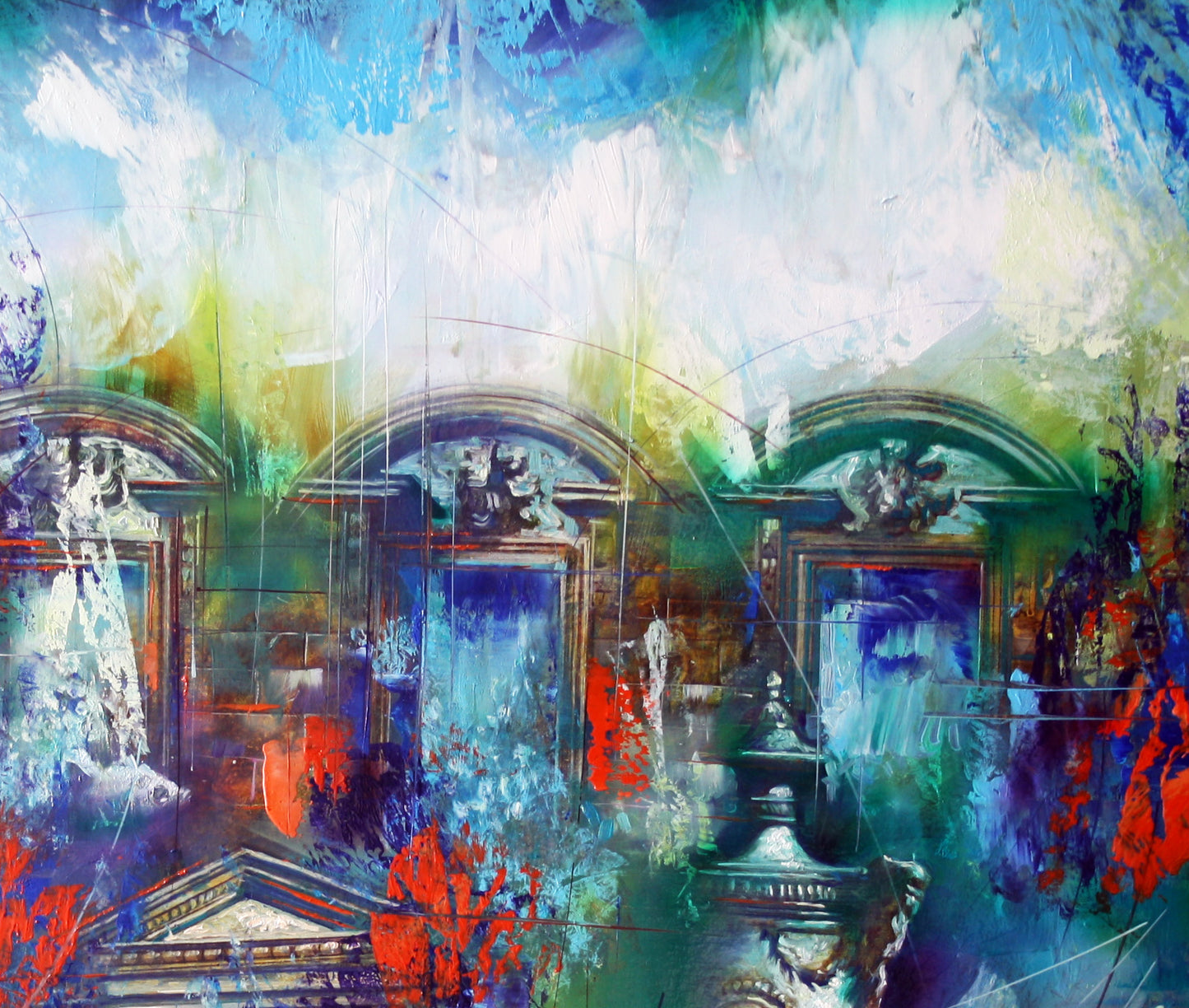 Oil painting Forgotten still life by Alexander Dobrodiy with arched frames