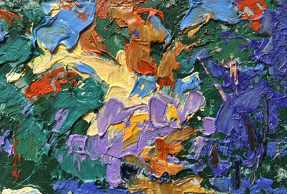 Vibrant oil painting In a forest clearing by Oleksiy Ivanyuk