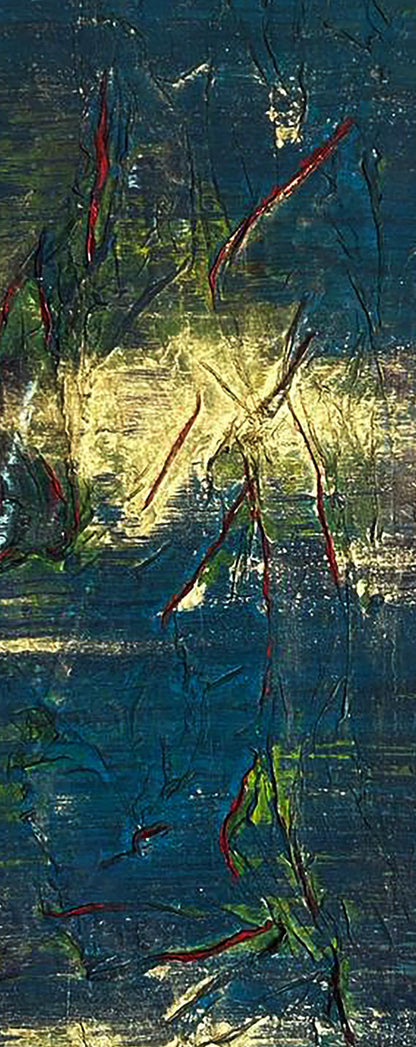 Abstract Night Adventure acrylic painting by Olga Melezhik
