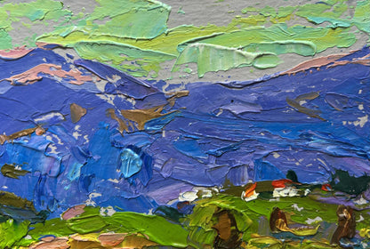 Vibrant impressionist oil painting On the mountain plains by Oleksiy Ivanyuk