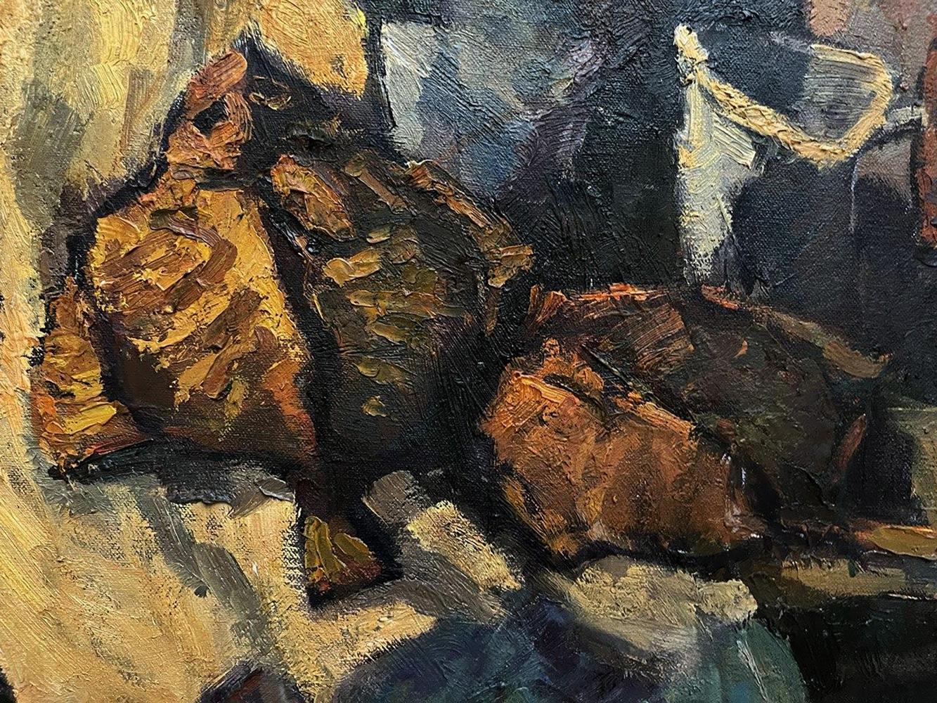 Oil painting Evening Still Life by Oleksandr Andreev textured rocks