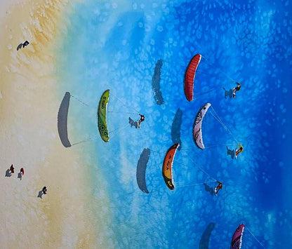 Watercolor painting Windy Day Olena Klimenko