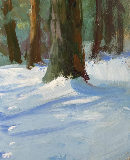 Oil painting Winter silence of the forest by Yuriy Suprunchuk