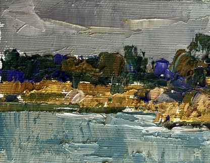 Impasto landscape oil painting At the Watering Hole by Oleksiy Ivanyuk