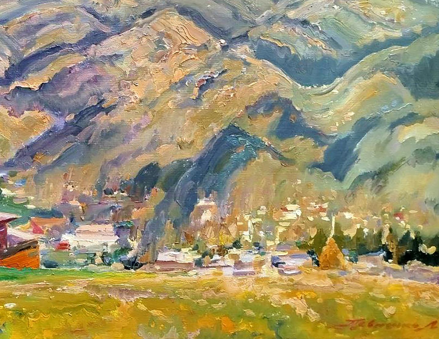 Impressionistic oil painting Among the Mountains by Leonid Pavlenko