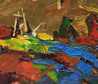 Vibrant impressionist oil painting In the Evening by Oleksiy Ivanyuk