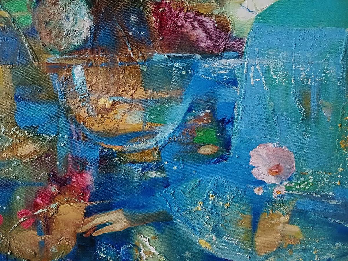 Abstract oil painting Aqua Vita Anatoly Tarabanov