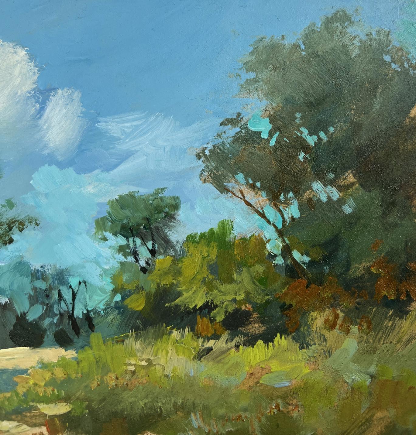 Vibrant impressionist oil painting Summer day by the shore by Yuriy Suprunchuk