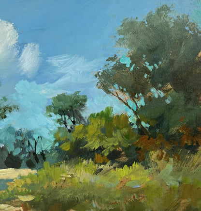 Vibrant impressionist oil painting Summer day by the shore by Yuriy Suprunchuk