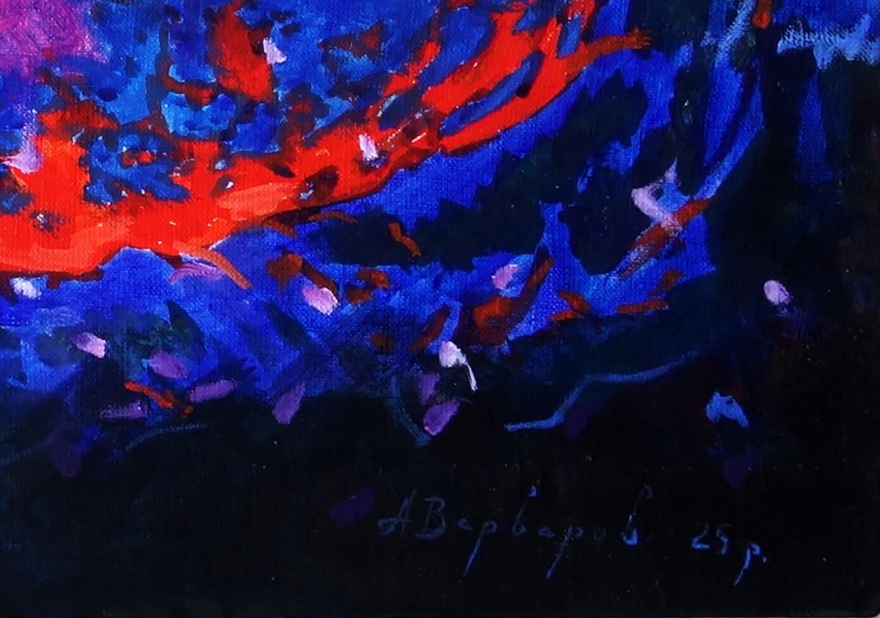 Oil painting Samurai Spring Anatoly Varvarov