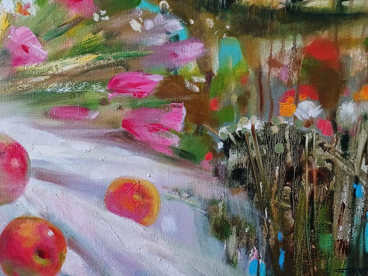 Abstract oil painting Festive Fauna Anatoly Tarabanov